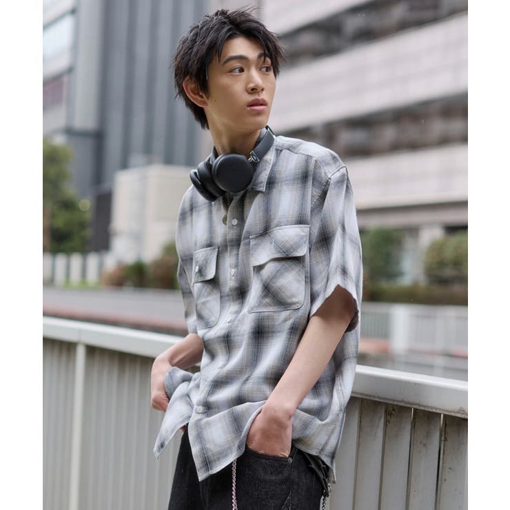 柄2 | オンブレチェックシャツ(SS) | WEGO【MEN】