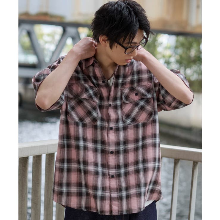 柄3 | オンブレチェックシャツ(SS) | WEGO【MEN】