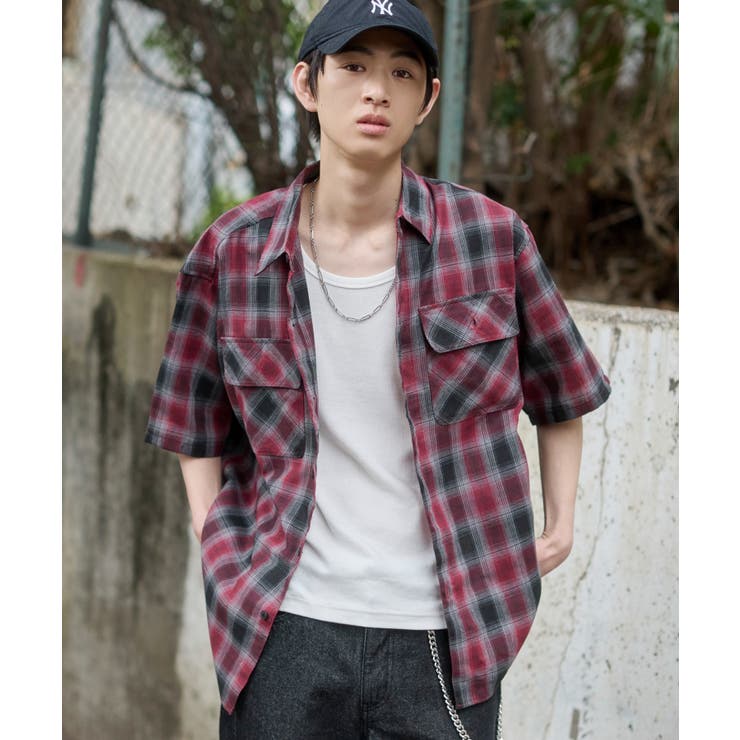 オンブレチェックシャツ(SS) | WEGO【MEN】 | 詳細画像58 