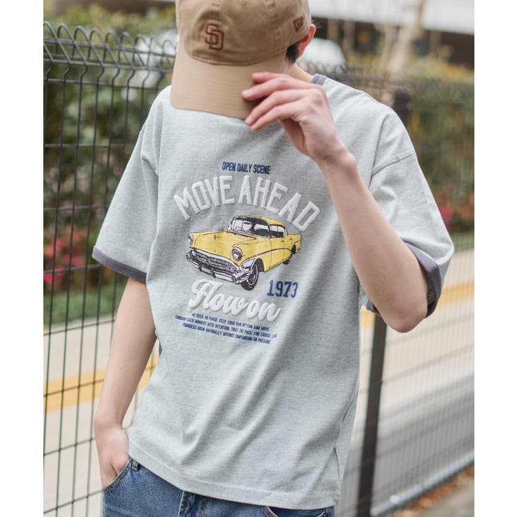 グレー | グラフィックリンガーT(SS) | WEGO【MEN】