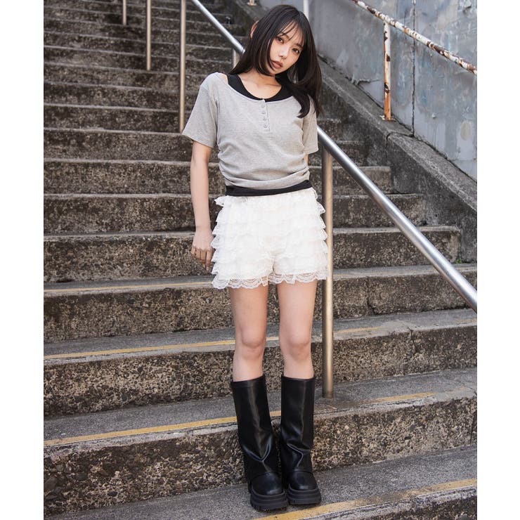 レイヤードキーネック半袖T | WEGO【WOMEN】 | 詳細画像17 