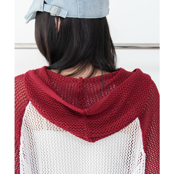 ラグランメッシュニットパーカー | WEGO【WOMEN】 | 詳細画像4 