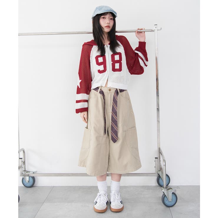 ラグランメッシュニットパーカー | WEGO【WOMEN】 | 詳細画像12 