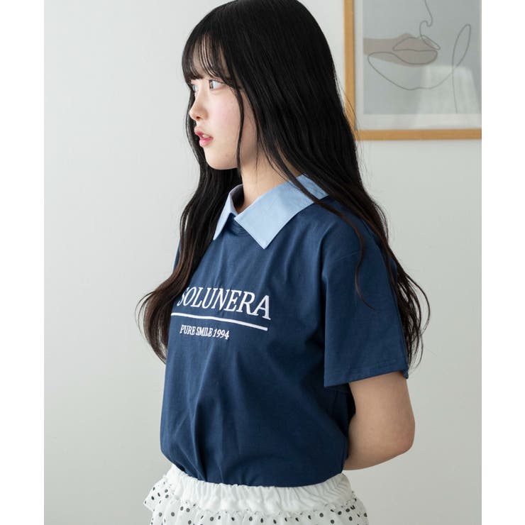 シャツドッキング刺繍T | WEGO【WOMEN】 | 詳細画像6 