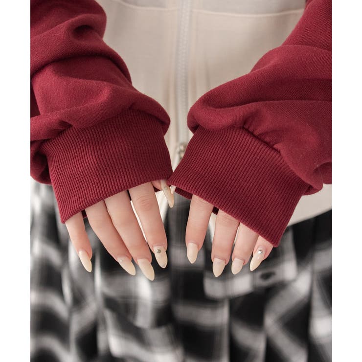 カレッジラグランジップパーカー | WEGO【WOMEN】 | 詳細画像7 