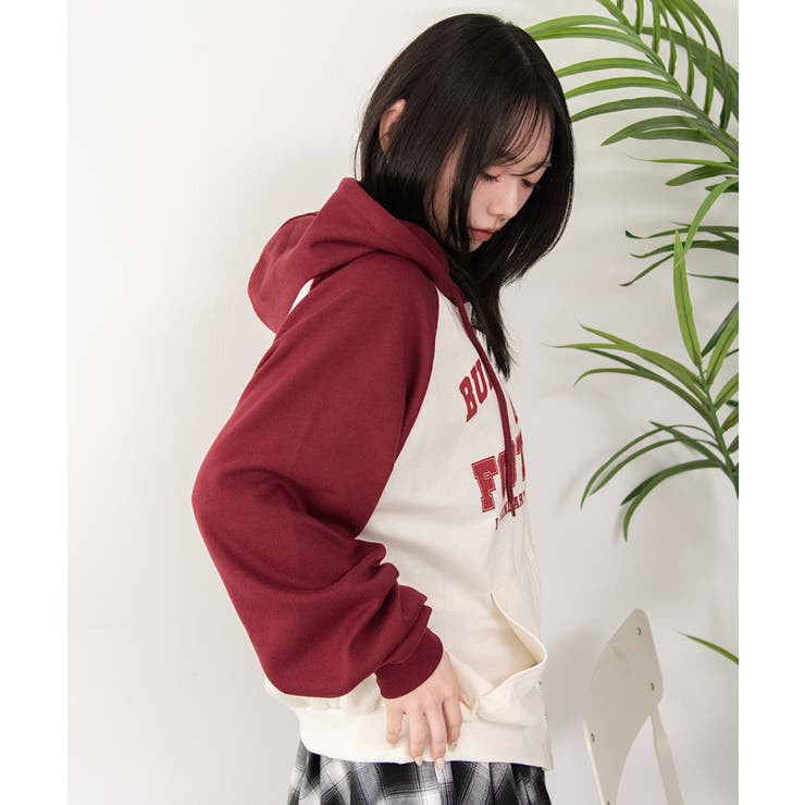 カレッジラグランジップパーカー | WEGO【WOMEN】 | 詳細画像21 
