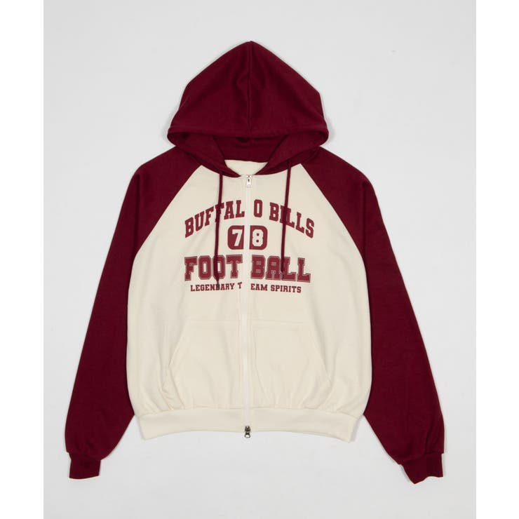 カレッジラグランジップパーカー | WEGO【WOMEN】 | 詳細画像25 