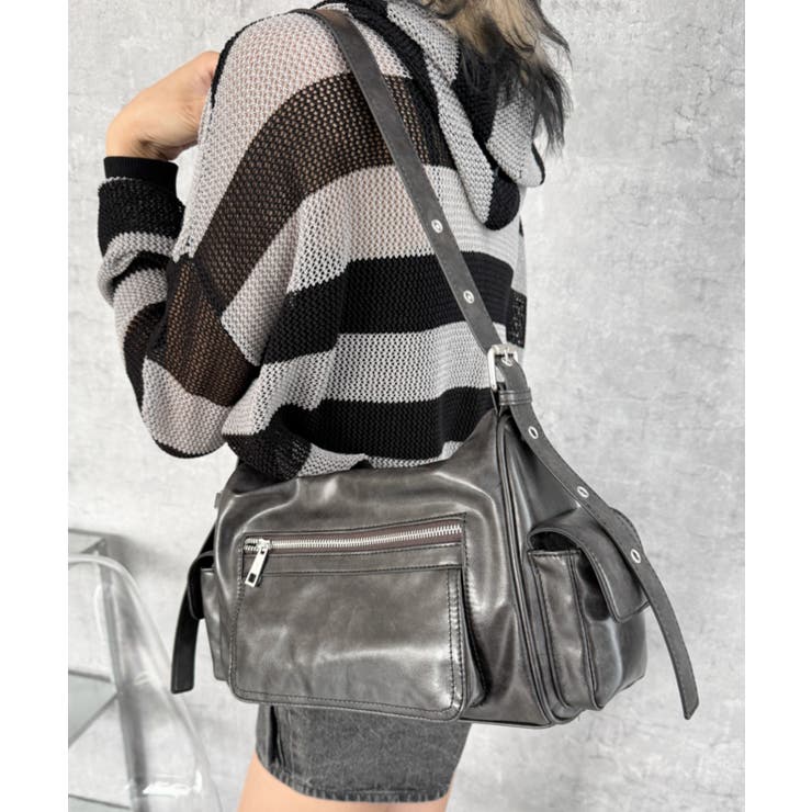 ブラックその他 | フロントデザインポケットバッグ | WEGO【WOMEN】