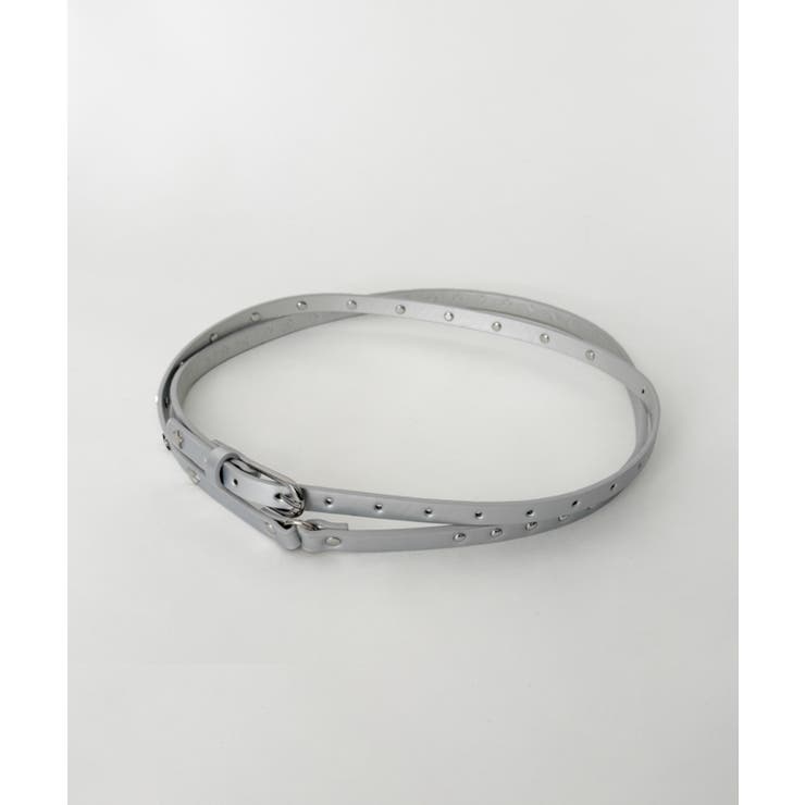 シルバー | Lスタースタッズナロー2連ロングベルト | WEGO【WOMEN】