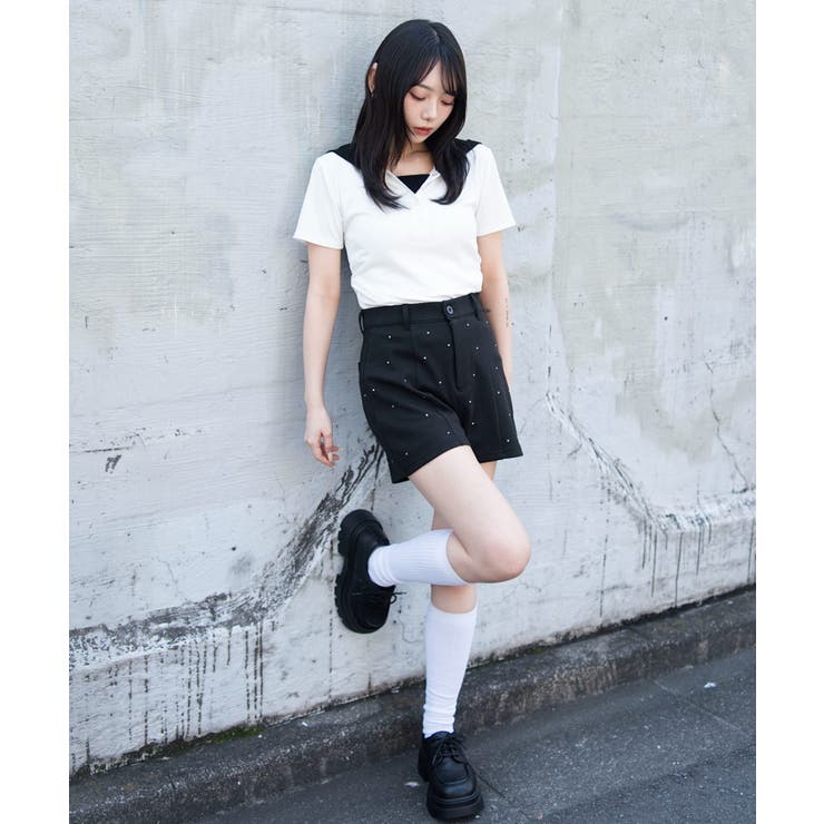 ラインストーンマイクロショートパンツ | WEGO【WOMEN】 | 詳細画像10 