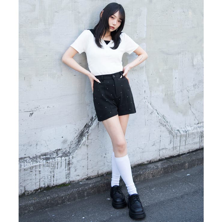 ラインストーンマイクロショートパンツ | WEGO【WOMEN】 | 詳細画像11 