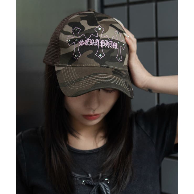 クロススタッズメッシュキャップ[品番：WG010098357]｜WEGO【MEN