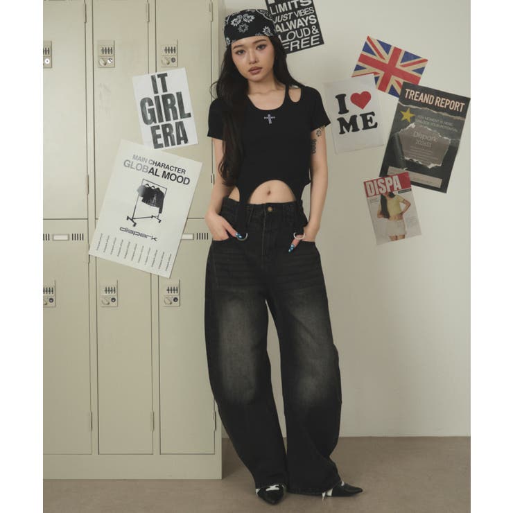 クロスデザインガーターSSトップ | WEGO【WOMEN】 | 詳細画像2 