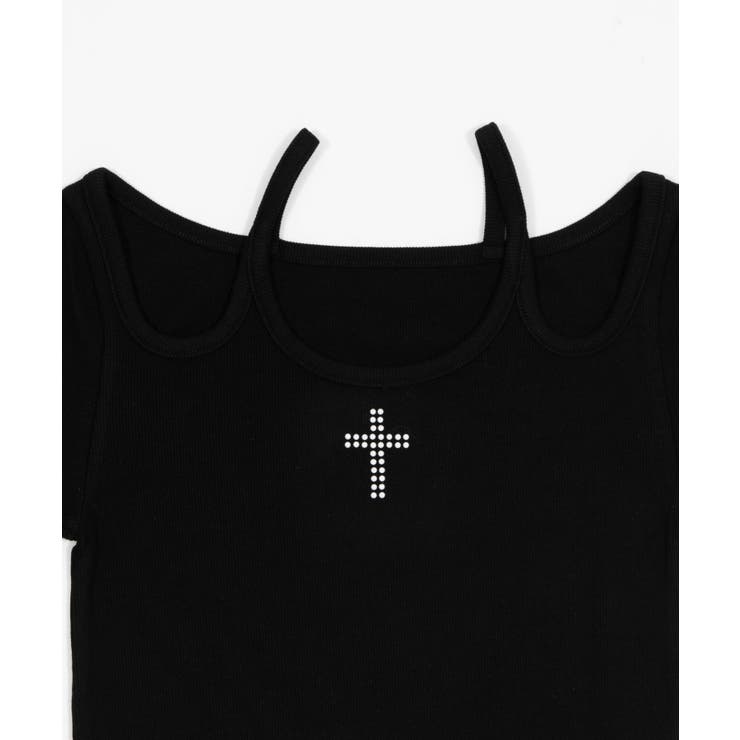 クロスデザインガーターSSトップ | WEGO【WOMEN】 | 詳細画像8 