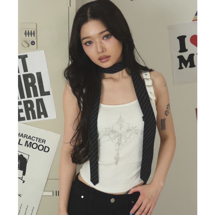 ベルトデザインフーディーキャミ | WEGO【WOMEN】 | 詳細画像3 