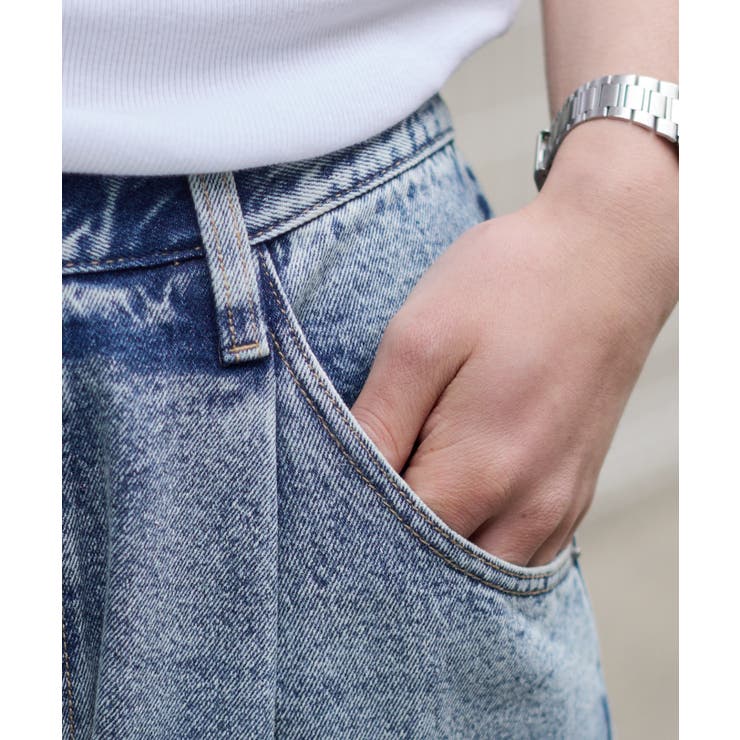 タックワイドストレートデニム | WEGO【MEN】 | 詳細画像4 