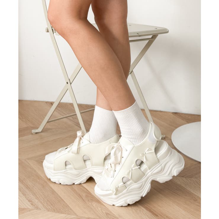 厚底レースアップリボンスポサン | WEGO【WOMEN】 | 詳細画像6 