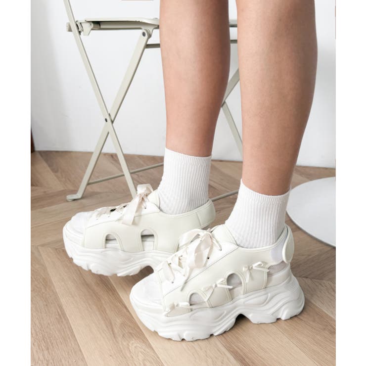 厚底レースアップリボンスポサン | WEGO【WOMEN】 | 詳細画像9 