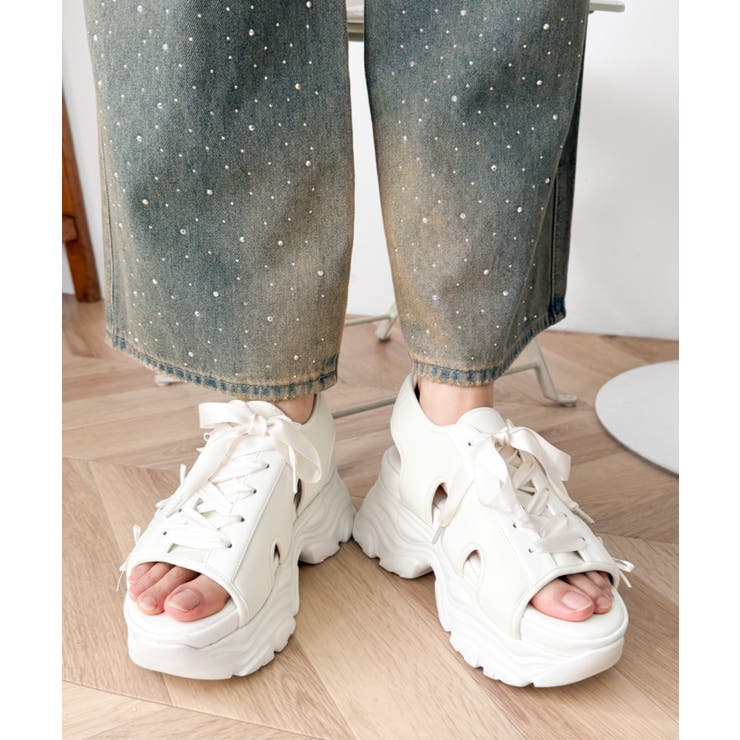 厚底レースアップリボンスポサン | WEGO【WOMEN】 | 詳細画像12 