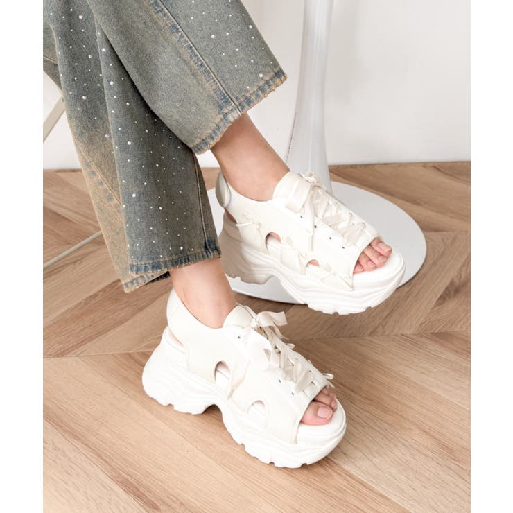 厚底レースアップリボンスポサン | WEGO【WOMEN】 | 詳細画像15 