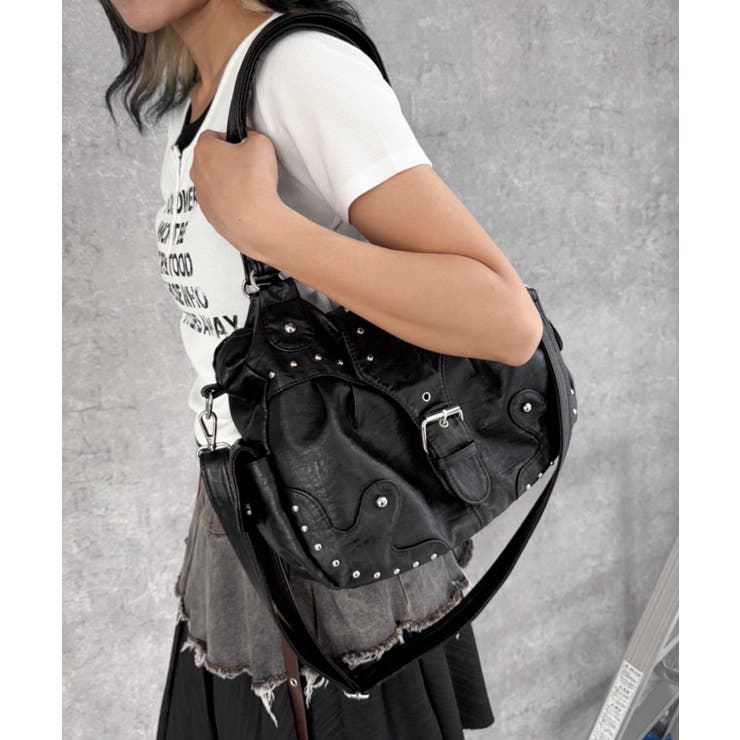 スタッズデザインボストンショルダー | WEGO【WOMEN】 | 詳細画像3 