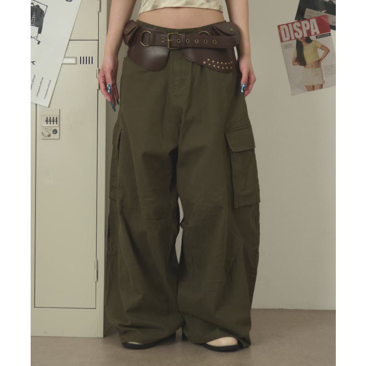カーキ | ワイドバルーンカーゴパンツ | WEGO【WOMEN】