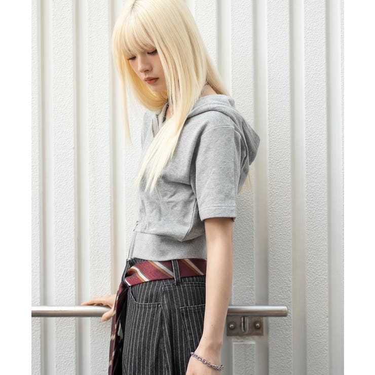 半袖ショートZIPパーカー | WEGO【WOMEN】 | 詳細画像11 