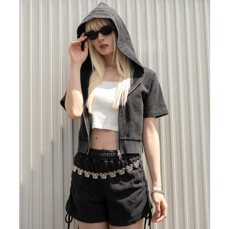 半袖ショートZIPパーカー | WEGO【WOMEN】 | 詳細画像21 