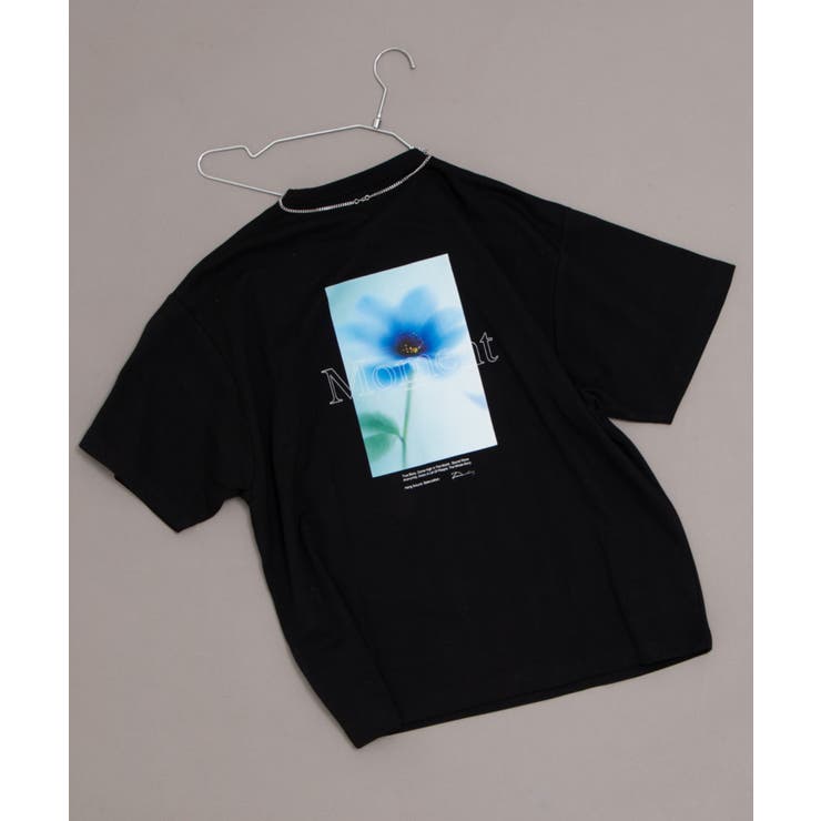 ブラック | アクセ付きフォトグラフィックT(SS) | WEGO【MEN】