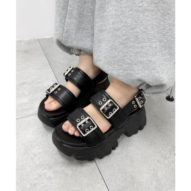 ブラック | 厚底ハトメベルトスポサン | WEGO【WOMEN】