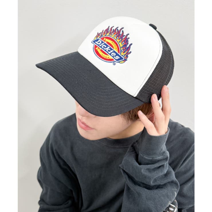 ブラック | Dickies DK EX FIRE ICON MESH CAP | WEGO【MEN】