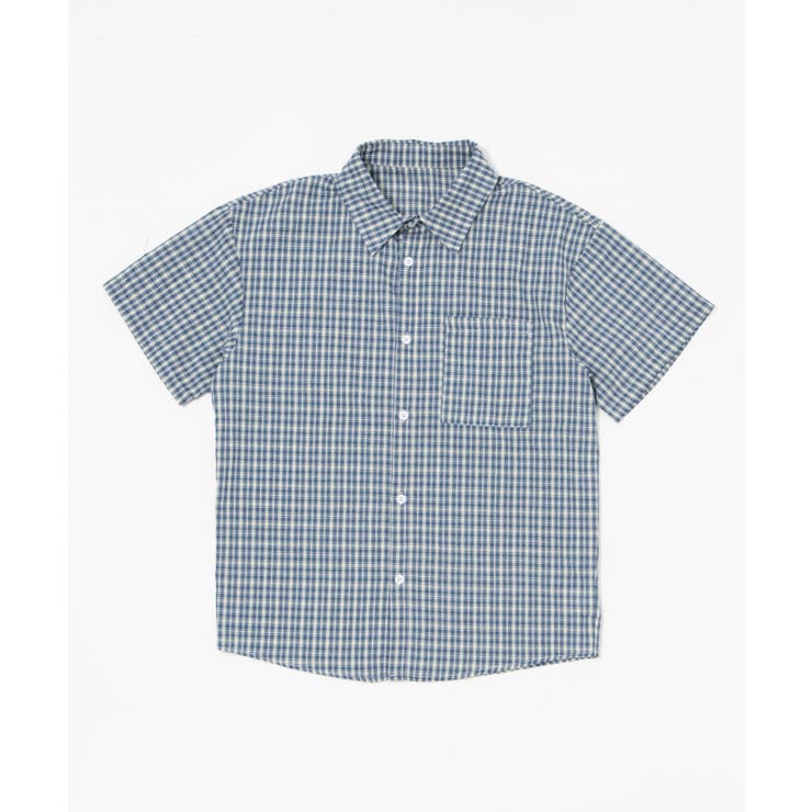 ブルーチェック1 | ミニチェックシャツ(SS) | WEGO【MEN】