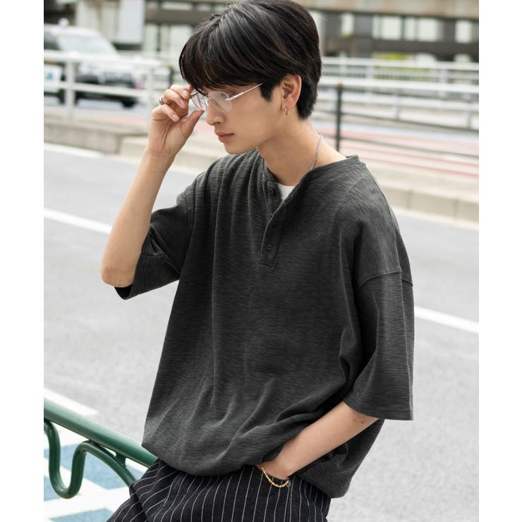 113 | スラブヘンリーネックT(SS) | WEGO【MEN】