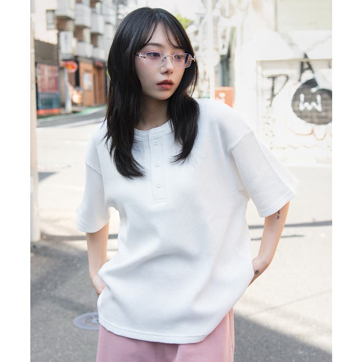 ワッフルヘンリーネックT(SS) | WEGO【MEN】 | 詳細画像1 