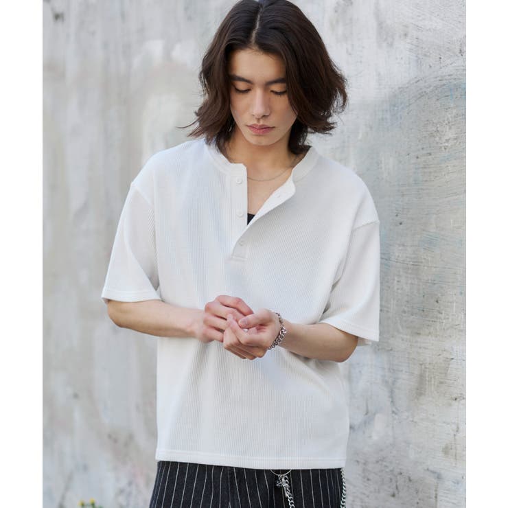 ワッフルヘンリーネックT(SS) | WEGO【MEN】 | 詳細画像9 