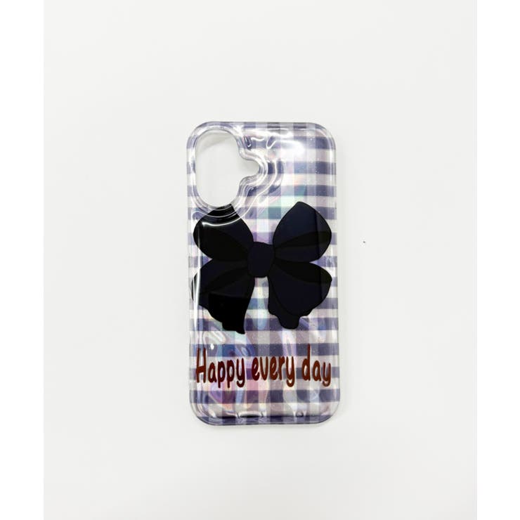 柄3 | ギンガムリボンiphoneケース(ブルー) | WEGO【WOMEN】