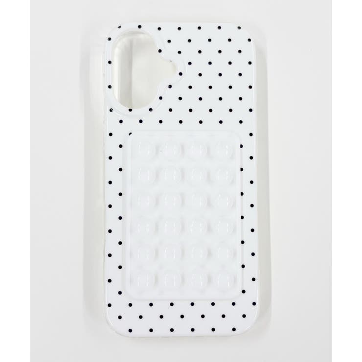 柄3 | 吸盤付きドットiphoneケース(ホワイト) | WEGO【WOMEN】