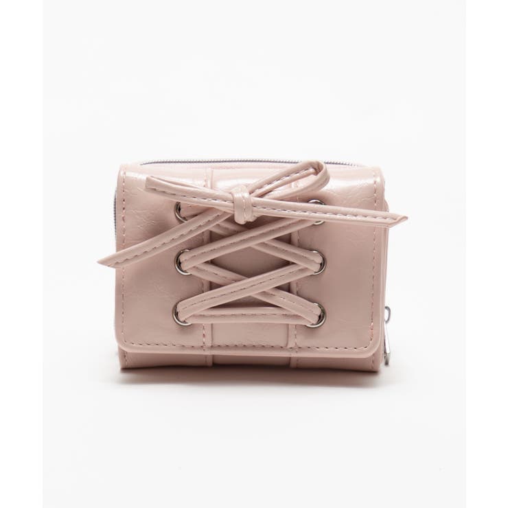 ライトピンク | レースアップリボンウォレット | WEGO【WOMEN】