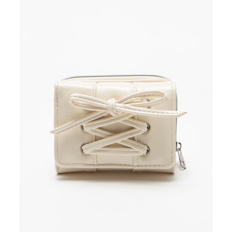 ホワイト | レースアップリボンウォレット | WEGO【WOMEN】