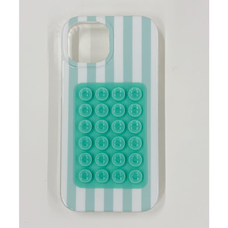 吸盤付きストライプiphoneケース(グリーンソノタ) | WEGO【WOMEN】 | 詳細画像1 