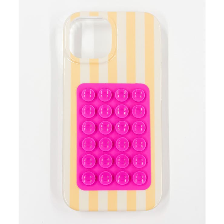 吸盤付きストライプiphoneケース(イエロー) | WEGO【WOMEN】 | 詳細画像1 