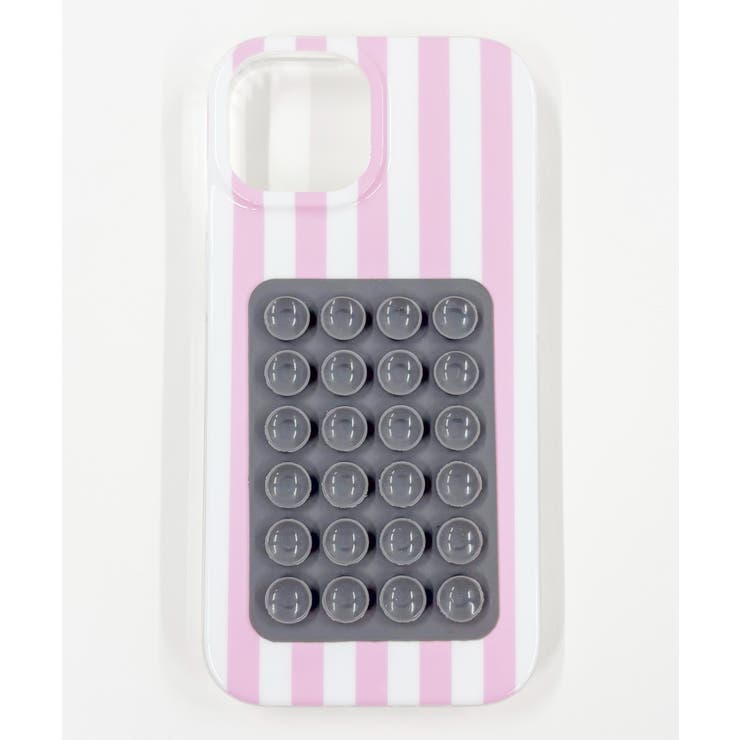 吸盤付きストライプiphoneケース(ピンク) | WEGO【WOMEN】 | 詳細画像1 