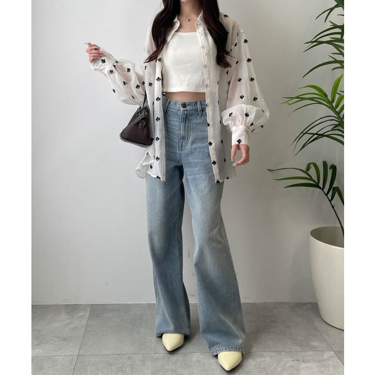 楊柳刺繍BIGシャツ | WEGO【WOMEN】 | 詳細画像6 