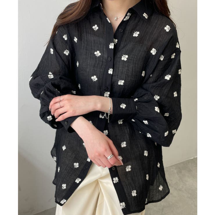 楊柳刺繍BIGシャツ | WEGO【WOMEN】 | 詳細画像7 