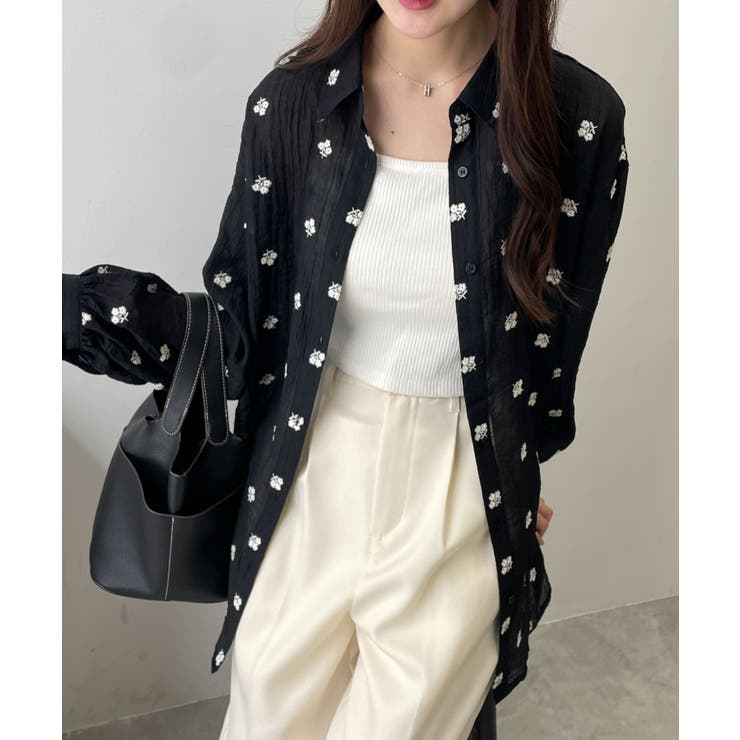 楊柳刺繍BIGシャツ | WEGO【WOMEN】 | 詳細画像9 