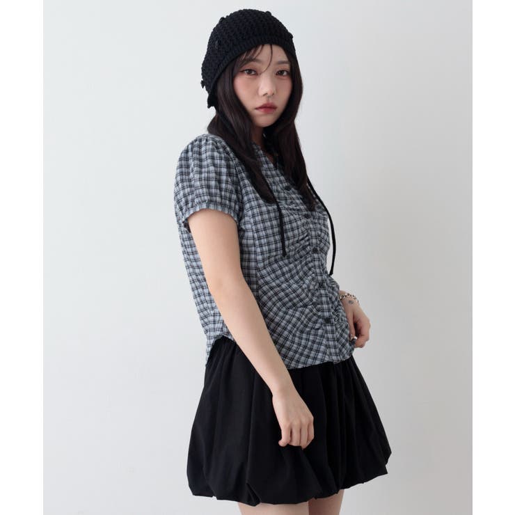コンパクトギャザーチェックシャツ | WEGO【WOMEN】 | 詳細画像5 