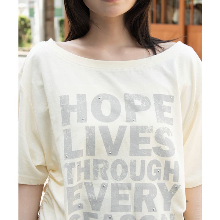 サイドドロストオフショルグラフィックT | WEGO【WOMEN】 | 詳細画像6 