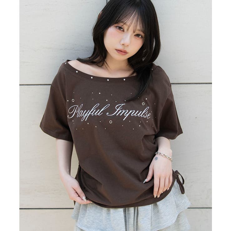 サイドドロストオフショルグラフィックT | WEGO【WOMEN】 | 詳細画像9 