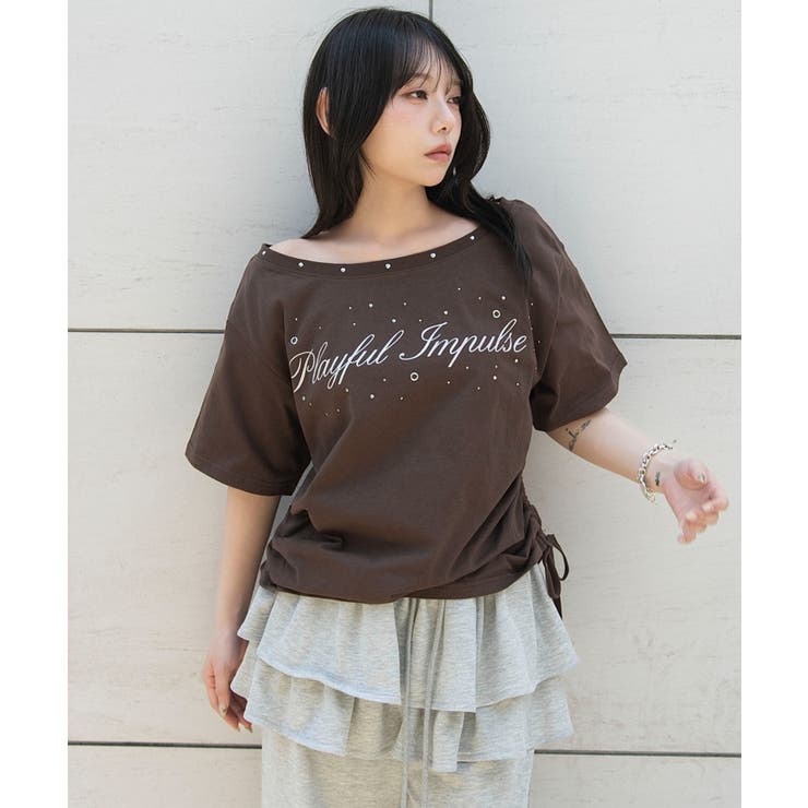 サイドドロストオフショルグラフィックT | WEGO【WOMEN】 | 詳細画像10 