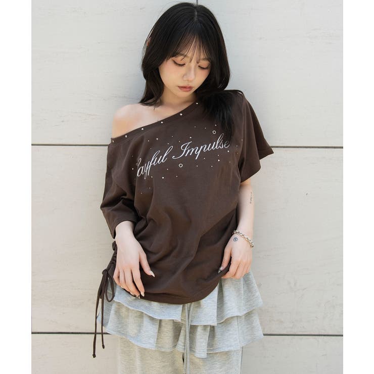 サイドドロストオフショルグラフィックT | WEGO【WOMEN】 | 詳細画像12 